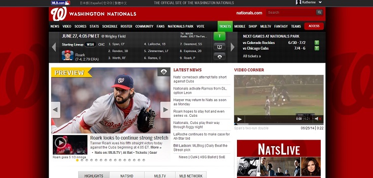 Nationals.com Screenshot